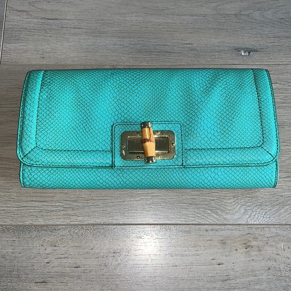 Banana Republic Aqua Green Clutch - Picture 1 of 9